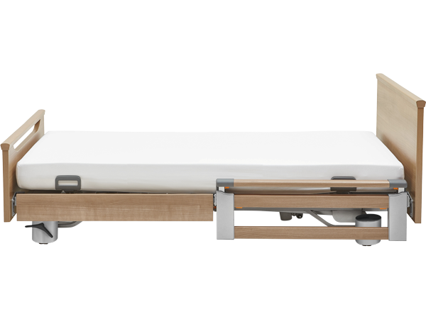 Seitensicherungen kopfseitig geteilt, teleskopierbar (TSG 90 cm) und Holz-Seitenblenden